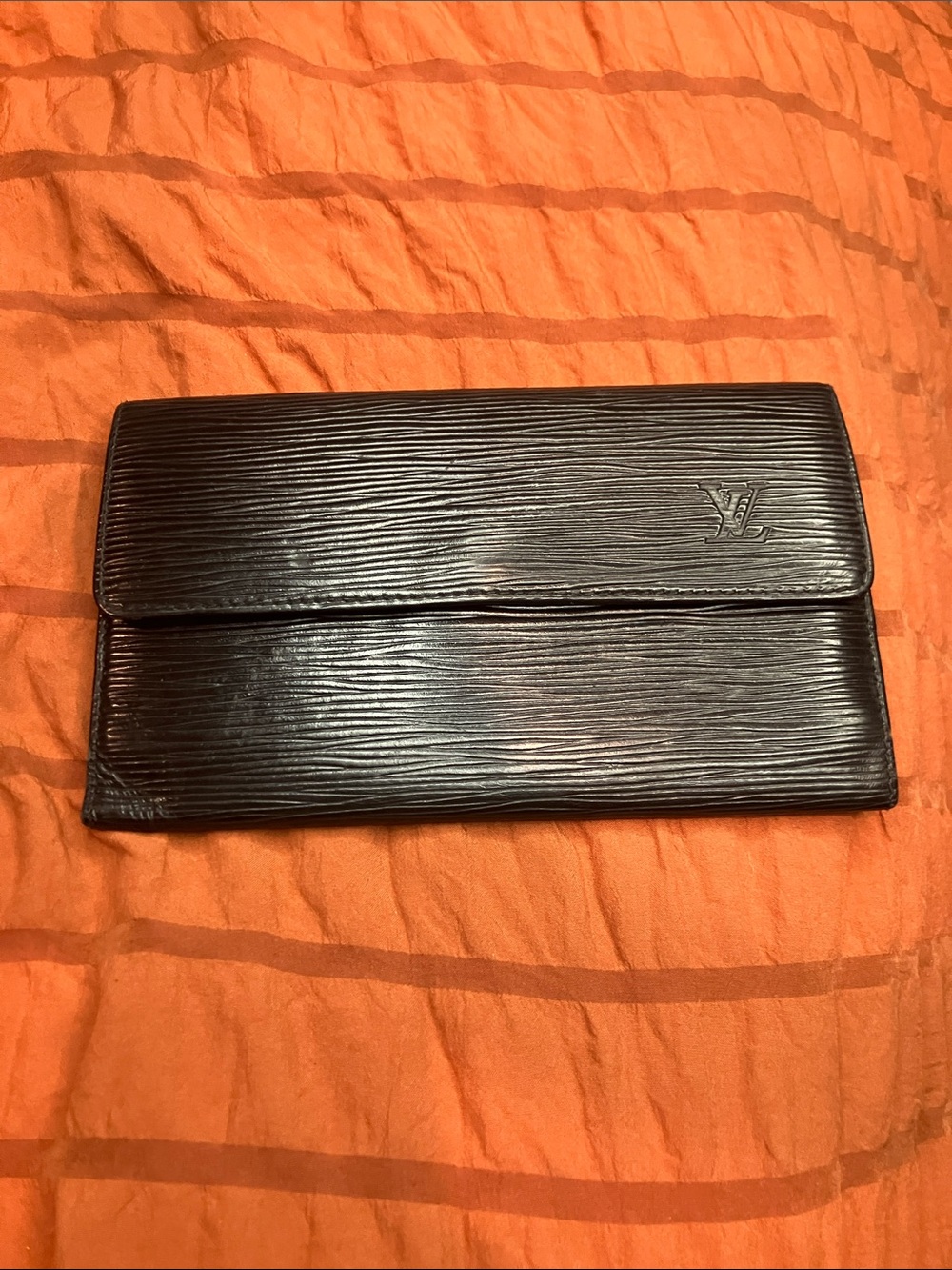 Louis Vuitton Black Epi Leather Continental Wallet